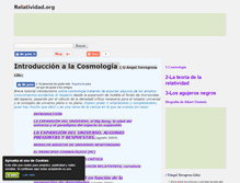 Tablet Screenshot of cosmologia.relatividad.org